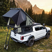 Tente de toit surélevée triangulaire en alliage d'aluminium pour camping et voyages en plein air, montée sur véhicule, compatible avec les camping-cars et les 4x4 tout-terrain
