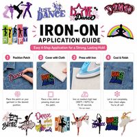 En gros, patchs brodés à coudre et thermocollants sur le thème de la danse, la ballerine, le ballet, l'amour, le arc-en-ciel, la musique et la pointe