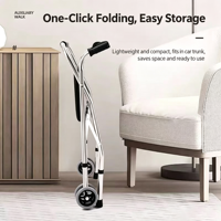 Déambulateur pliable léger pour seniors, aide à la mobilité antidérapante et anti-chute, support de marche pratique pour personnes âgées en extérieur