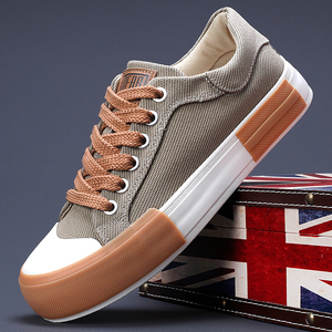 Chaussures de skate décontractées vulcanisées légères, souples et respirantes en toile blanche à lacets pour hommes, qualité supérieure, directement de l'usine - Product Image 4