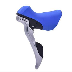 Palanca de cambio para bicicleta de carretera Shimano 105, cubierta de silicona azul antideslizante de 22,2 mm para bicicletas de carretera - Product Image 1