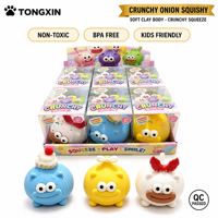 Jouet Squishy en Argile Bleu Croustillant en Forme d'Oignon TONGXIN, Jouets Squishies en Gros, Jouets à Presser en Gros pour la Maison