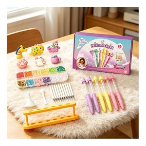 DIY Sparkle Sand Pen Making Set Colorful Refill Tubes Cartoon Caps Children School Stationery Gift <b>Box</b> Toy <b>Present</b> Pack - Product Image 3