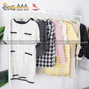 Wholesale <strong>Cheap</strong> Price Vintage Woolen Coats Casual Mixed <strong>Tweed</strong> <strong>Jacket</strong> Women Used Second Hand Female Cropped <strong>Tweed</strong> <strong>Jackets</strong> Outwear - Product Image 4