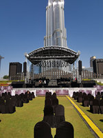 8x6M ARC Roof Truss Display Systems Marco de soporte de suelo de aluminio para eventos Conciertos Luces Muestra Diseño de escenario