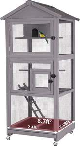 กรงนกขนาดใหญ่สำหรับกลางแจ้งใช้เป็นกรงนกขนาดเล็กสำหรับนกเล็กๆระบายอากาศได้ง่ายจากการหลบหนี - Product Image 4