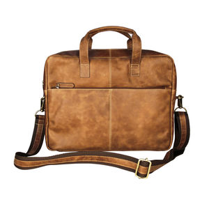 Sac pour ordinateur portable en cuir véritable HAWKS INTERNATIONAL MERCHANTS Modèle 001 pour usage professionnel avec un design unique - Product Image 2