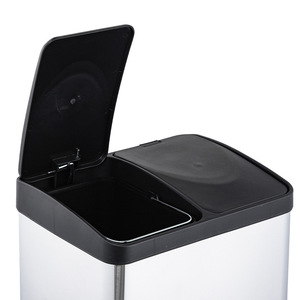 SVITA T2X24 <span class=keywords><strong>Cubo</strong></span> de <span class=keywords><strong>Basura</strong></span> con Pedal de Acero Inoxidable 48 Litros Plateado 2 x 24L Contenedores con Pedal para <span class=keywords><strong>Cocina</strong></span> Separación de Residuos con Tapas y Cajones - Product Image 5