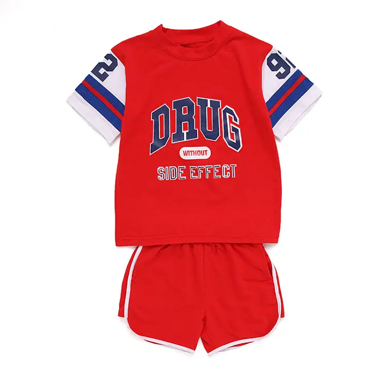 Kindergarten Primary Clothes Sports Suits Custom Football Baseball Jersey Shirt Shorts Sets School Uniform for Kids