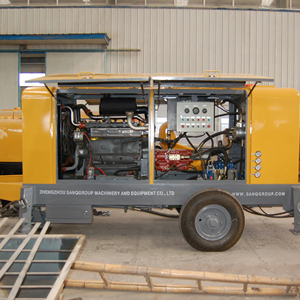 Fábrica de China 20m3 30m3 40m3 60m3 por hora Bombas de hormigón de remolque de motor diésel móvil para construcción Fácil de mover y operar - Product Image 4