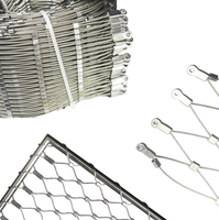 Filet de sécurité en câble métallique de 2,4 mm 3,2 mm, haute résistance, panneau de protection de câble à haute résistance pour la structure de la façade de l'aviculture du zoo