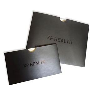 EN-87 Luxury Black Paper Envelope Stamp And Embossed Custom UV Logo Envelope Sleeve Money Cash Envelope