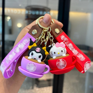 พวงกุญแจพลาสติก PVC 3 มิติ ลายการ์ตูนน่ารัก รูปถ้วยกาแฟ เหมาะสำหรับห้อยกระเป๋าหนังสือ ของขวัญสำหรับคู่รัก หรือกุญแจรถ - Product Image 2