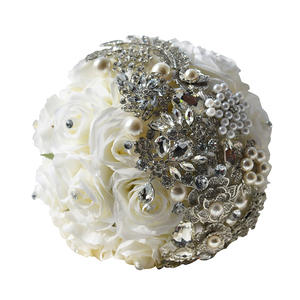 Bouquet de mariage de luxe romantique plein cristal <span class=keywords><strong>diamante</strong></span> vintage main artificielle bouquet fleur pour la décoration de fête de mariage - Product Image 5