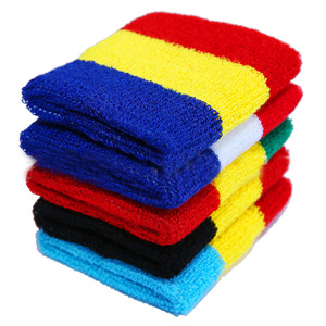 Custom Logo High Elastic Terry Cloth Sports Basketball Headband Exercise Tennis Sweatband Cotton <strong>Wristbands</strong> Sweat Head Band Set - Product Image 5