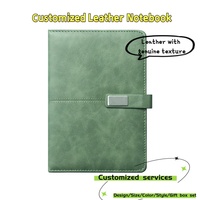 Coffrets cadeaux d'affaires de luxe avec logo personnalisé, carnet en cuir avec reliure cousue, stylo inclus, 80 feuilles