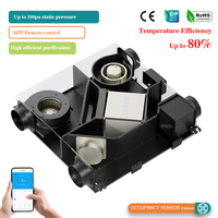Unité de ventilation à récupération d'énergie HVAC, contrôle intelligent, purification de l'air frais, échange d'air haute pression pour bâtiments modernes