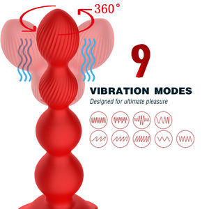 Rose Masturbateur Vibrant Sex Toy <span class=keywords><strong>Anal</strong></span> Perles <span class=keywords><strong>Anal</strong></span> Butt Plug Masseur De Prostate Vagin Mamelon Clitoris Stimulateur Vibrant <span class=keywords><strong>Anal</strong></span> - Product Image 2