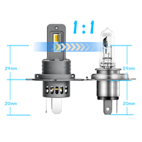 Ampoule de phare LED 75W 12V 24V Plug and Play Mini HB2 H4, lampe LED automobile, accessoires de voiture, homologuée Emark pour voiture, camion, moto