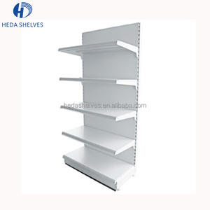 Servicio del OEM blanco color rojo display rack 5 capas supermercado estantes góndola de <span class=keywords><strong>farmacia</strong></span> - Product Image 3