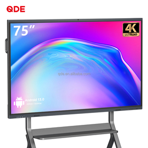 QDE Painel Interativo Inteligente LCD/<span class=keywords><strong>LED</strong></span> 4K UHD de 85 Polegadas com Função de Quadro Branco para Sala de Aula e Escritório, Transmissão Sem Fio, OEM - Product Image 1
