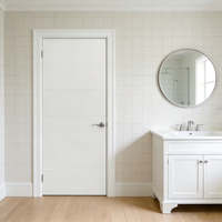 Porte en papier nid d'abeille à 5 lignes de style moderne, porte creuse peinte en blanc pour maisons