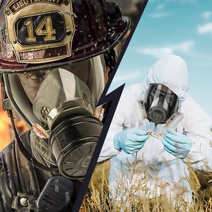 Masque respiratoire intégral Taodun en silicone à 3 couches avec filtre anti-formaldéhyde et ammoniac pour la protection chimique, la lutte contre les incendies et la peinture au pistolet - Product Image 1