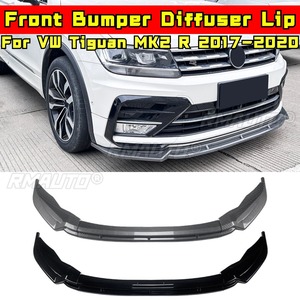 For VW Tiguan MK2 R 2017-2020 Body Kit Front Bumper Spoiler Front Bumper <b>Diffuser</b> Lip Protector Cover Guard <b>Car</b> Accessories - Product Image 1