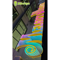 Lettres lumineuses LED personnalisées Infinity Abyss, multicolores, en acrylique semi-transparent, signalétique Bluetooth, étanche IPx7 pour extérieur