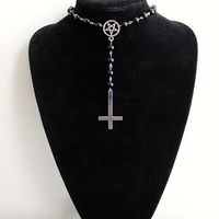 Colliers avec pendentif en croix pour femmes, bijoux religieux et gothique, colliers en étoile, perles, vente en gros, offre spéciale