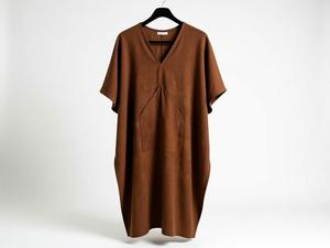 Vestido de Lino Tejido a Mano, Transpirable, Bordado, Textura Gruesa, Corte Holgado para Invierno - Product Image 2