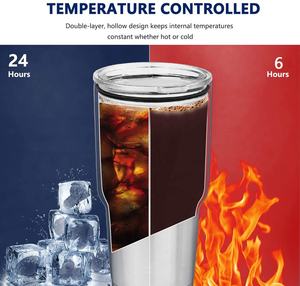 Logo personalizzato Auto Thermos di Vuoto di Viaggio Insulated Doppia Parete Tumble Per Andare Riutilizzabile 18/8 In Acciaio Inox Tazza di Caffè Con Coperchio - Product Image 5