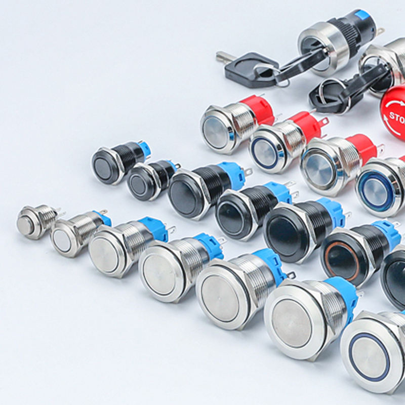 8mm Metal Push Button Switch 2/4 Pins Reset / Momentary Lock Latching Waterproof Normally Open Ultra Small Miniature Buttons 3A