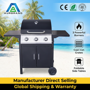 <span class=keywords><strong>Barbecue</strong></span> au <span class=keywords><strong>gaz</strong></span> espagnol moderne, en fer thermolaqué, pliable et portable avec rangement, qualité professionnelle, pour utilisation en cuisine extérieure - Product Image 1