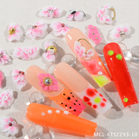 30 pièces/kit rose série Kawaii fait à la main Nail Art résine fleur breloques 3D Design ongles acrylique fleurs acrylique fleur
