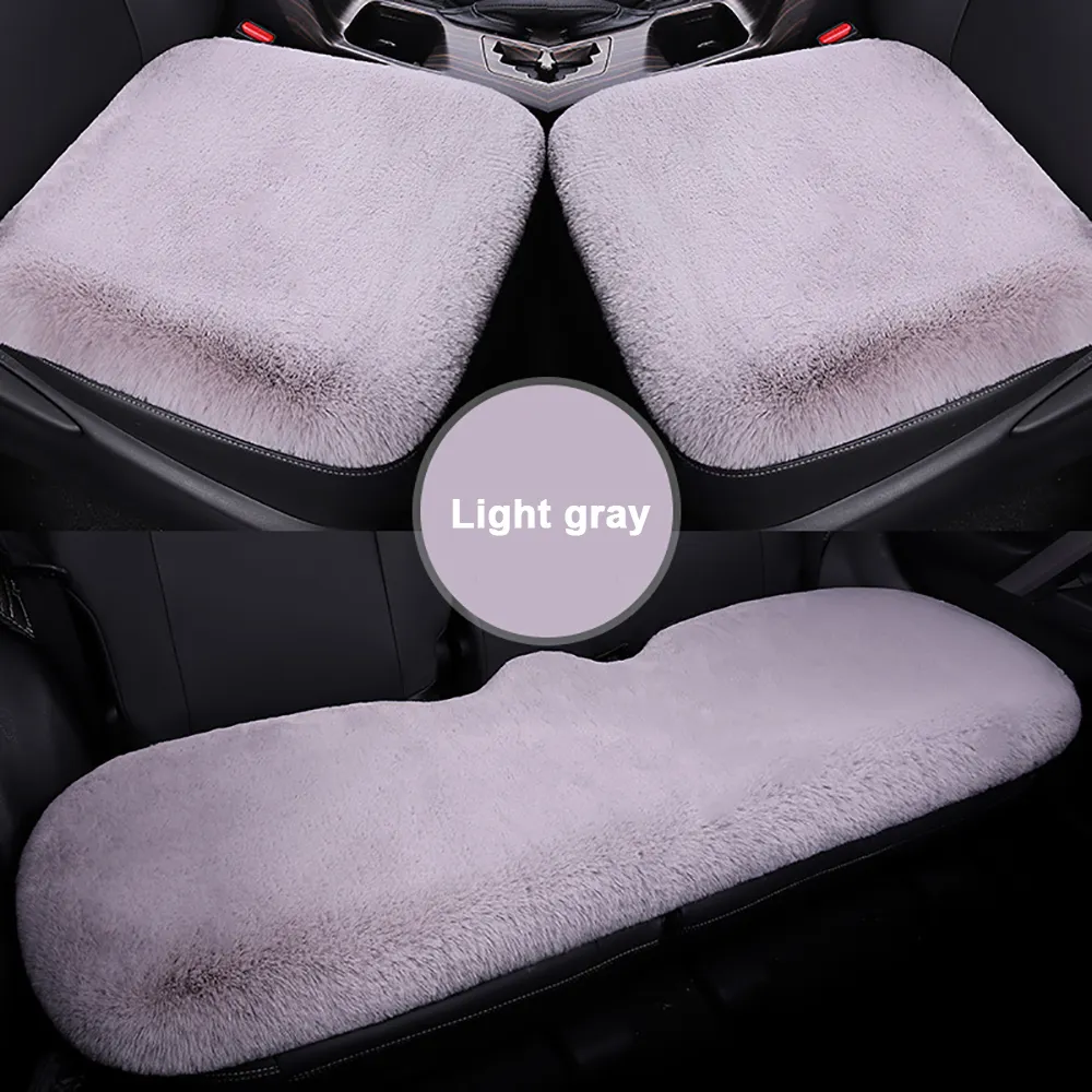 Housses de siège de voiture Capes en fourrure de laine pour la Protection des sièges de voiture matériau en peluche costume d'hiver chaud la plupart des coussins accessoires d'intérieur chauffants