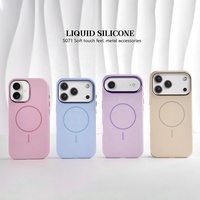 JOYPORODO S071 Casing Ponsel Silikon Cair Mewah untuk iPhone 18 17 16 15 14 Pro Max Trendy Anti Benturan Coque Silikon untuk Samsung
