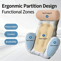 Nouvel Oreiller Ergonomique Tout-en-un 2026 pour Soutien Cervical et Lombaire, Coussin de Dos Complet pour Chaise de Bureau et Siège de Voiture