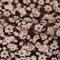Tissu en Soie et Coton Imprimé Floral Vintage, Impression Personnalisée Disponible pour Robes, Blouses, Jupes, Vêtements et Confection de Robes pour Femmes