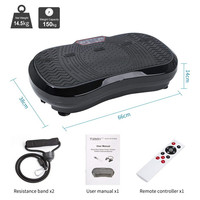 Plateforme vibrante pour entraînement du corps entier, plateforme vibrante pour entraînement et mise en forme à domicile avec télécommande, 99 niveaux de vitesse