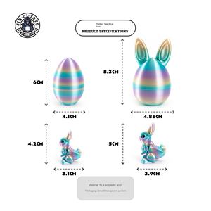 ANYWAY Ensemble d'œufs de <span class=keywords><strong>lapin</strong></span> en PLA imprimés en 3D, Art moderne, Artisanat de Pâques, Ornements, Cadeau pour enfants, Stand de rangement, Fête, Chine - Product Image 4