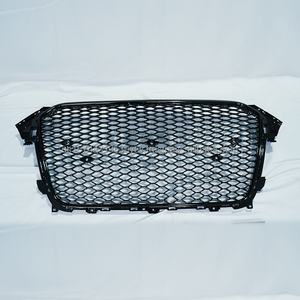 PNB RS4 Style <b>Grille</b> Audi A4L/S4 B8.5 13-16 | ABS Material | Honeycomb <b>Mesh</b> Glossy Black | High Quality | Includes Mounting - Product Image 3