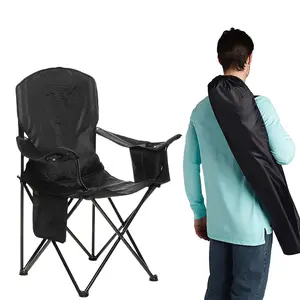 Wholesale Ultralight High Quality Padded Portable Outdoor Folding Beach Camping Chair With Cool Bag