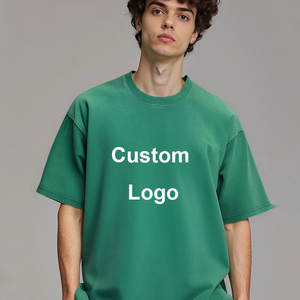 T-shirt unisexe ample à col rond délavé et vieilli, personnalisable avec logo, 230g, poids lourd, rétro, tailles S-5XL - Product Image 1