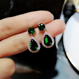 Elegantes Aretes de Circonita <span class=keywords><strong>Multicolor</strong></span> para Mujer, Joyería Fina KYED0118 - Product Image 2