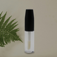 Tube en plastique transparent coloré de 2 ml, petit flacon avec pinceau pour huile à lèvres cosmétique