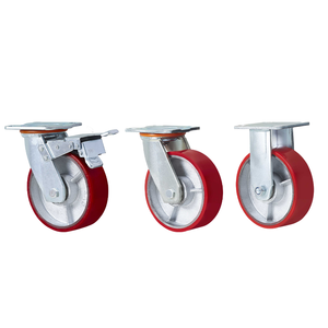 Roulettes industrielles SYSANJANG 4' 5'' 6'' - Roulettes robustes avec freins - Roulettes de verrouillage - Product Image 2