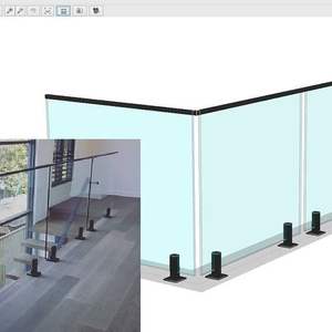 Lghzd — pinces de rail en stock, balancier de <span class=keywords><strong>piscine</strong></span> en verre, clôture sans cadre, <span class=keywords><strong>escalier</strong></span> Canada, bec réglables - Product Image 2