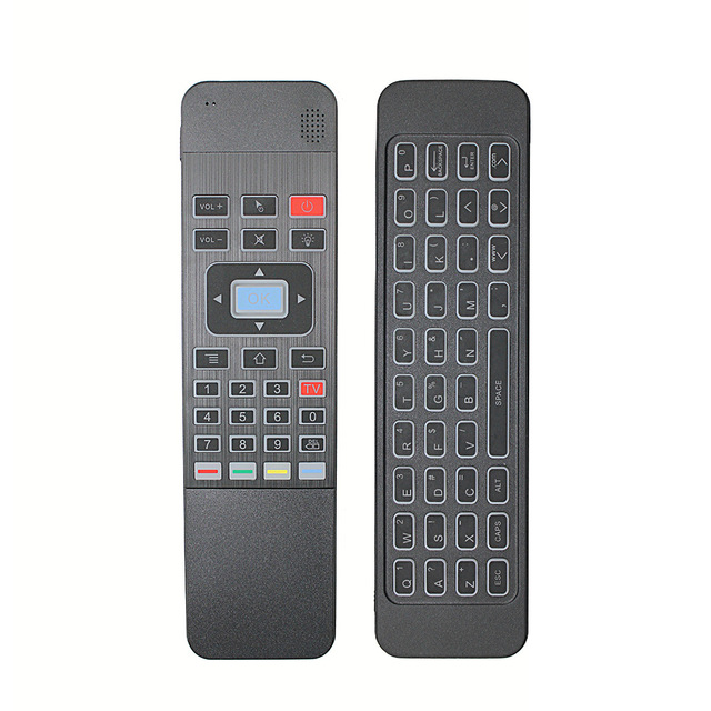 Backlight air Mouse T3 Wireless Remote Control 68 Keys Rechargeable Battery Remote Control air Mouse with Full Keyboard Factory
