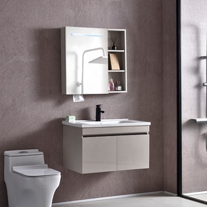 Mueble de <span class=keywords><strong>Baño</strong></span> Rectangular de Madera Maciza <span class=keywords><strong>para</strong></span> Montar en la Pared con Lavabo de Cerámica <span class=keywords><strong>para</strong></span> Hotel, en Oferta, Muebles de <span class=keywords><strong>Baño</strong></span> Económicos - Product Image 2